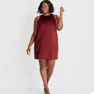 Chic Backless Burgundy Dress